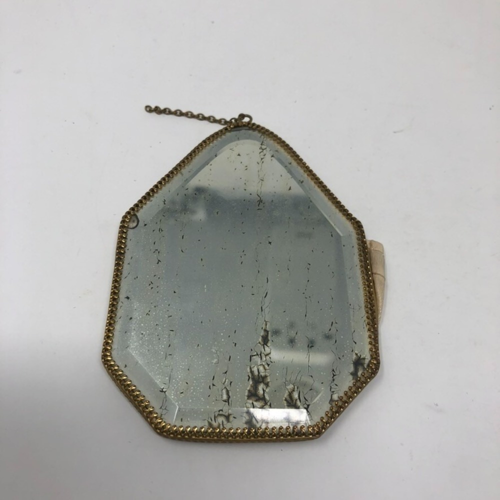Vintage Beaded Clutch Handbag Mirror Set Small Floral Dainty Feminine Coquette - Picture 8 of 13